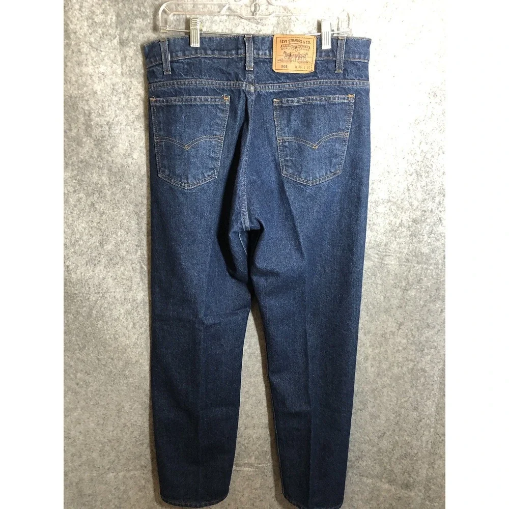 Vintage Levis 505 Jeans Men 34X30 Blue Regular 1993 USA Orange Tab Tag‎ 36x30